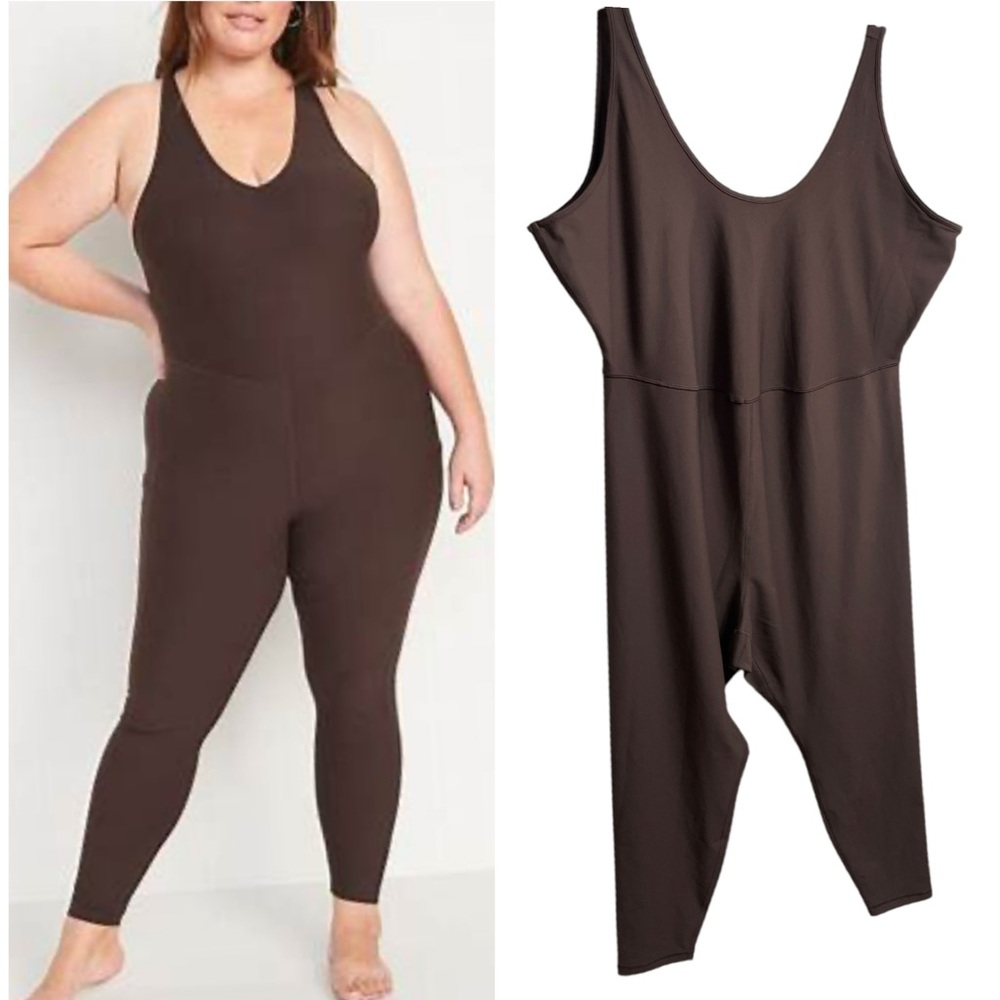 PowerSoft Sleeveless Bodysuit French Roast brown Old Navy size XXL